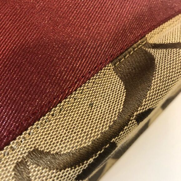 Coach maroon burgundy top zip shoulder bag - Picture 6 of 15